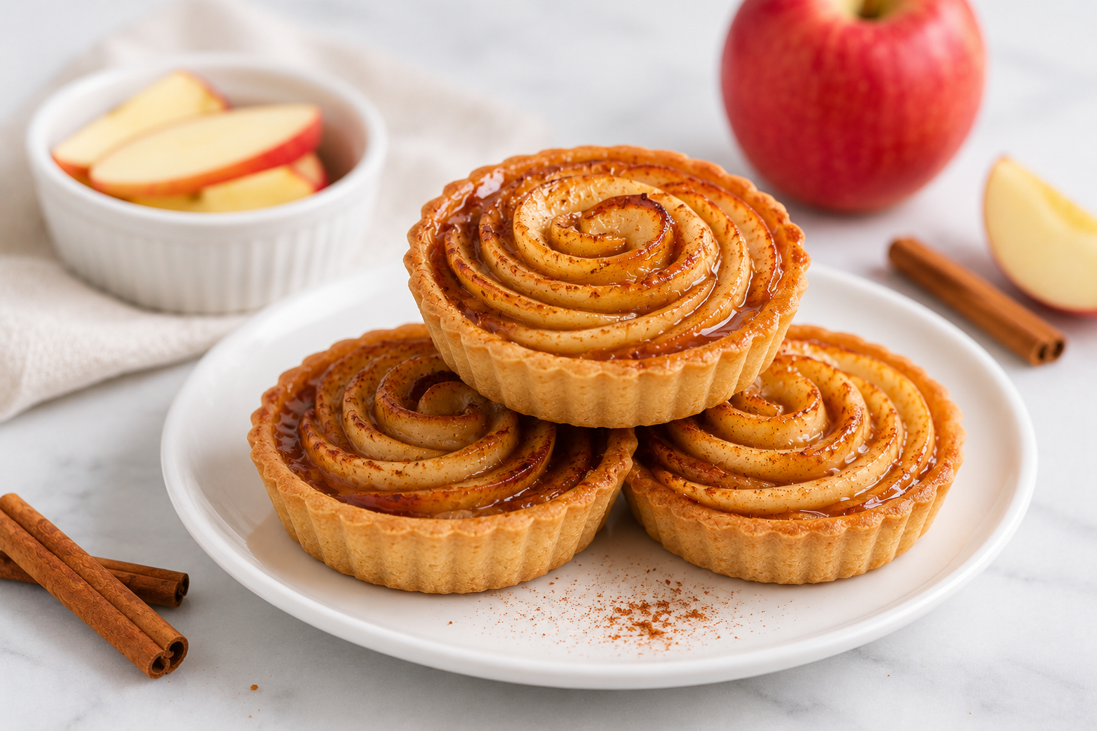 Cinnamon-Sprinkled Apple Tart