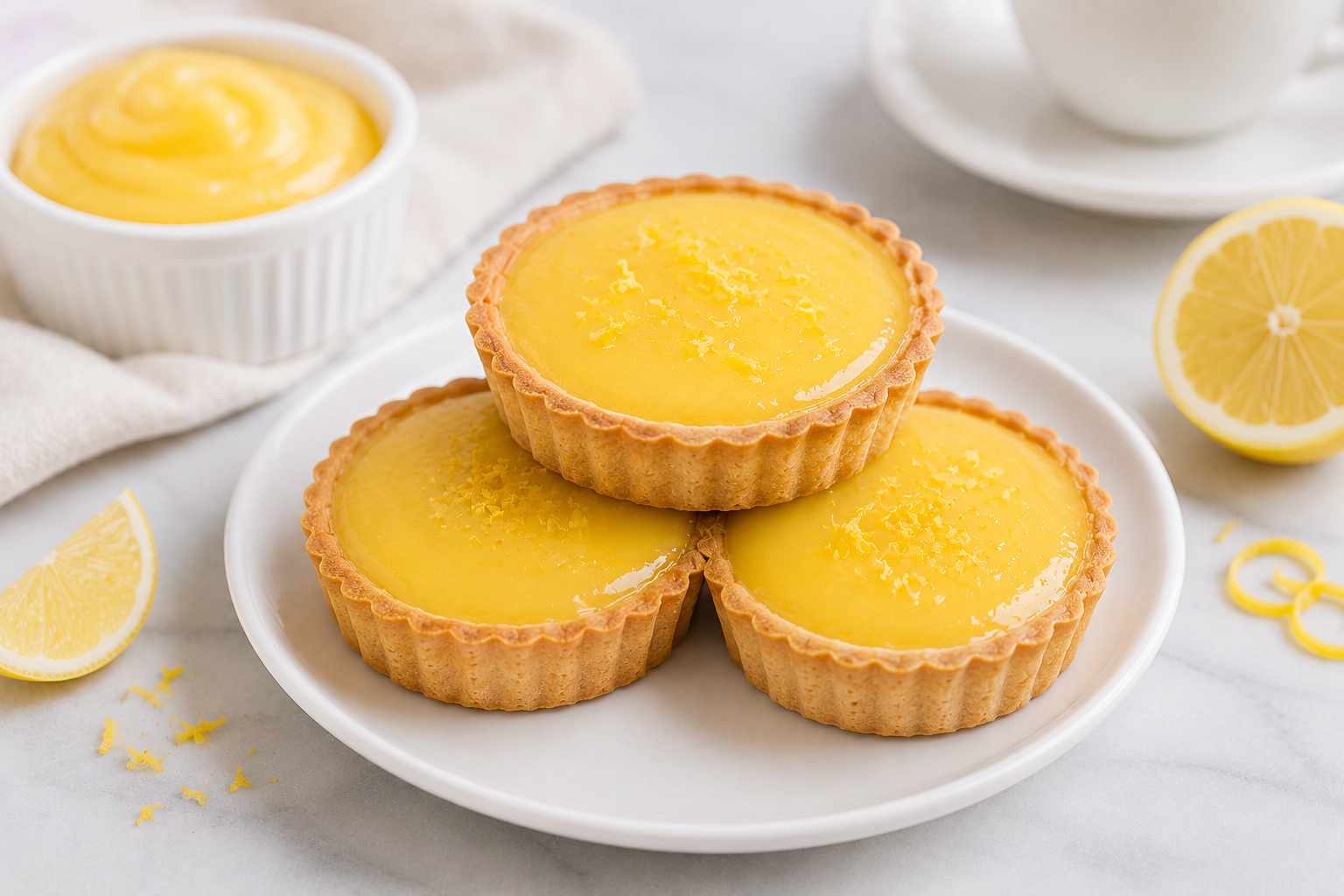Lemon Curd Filled Tarts