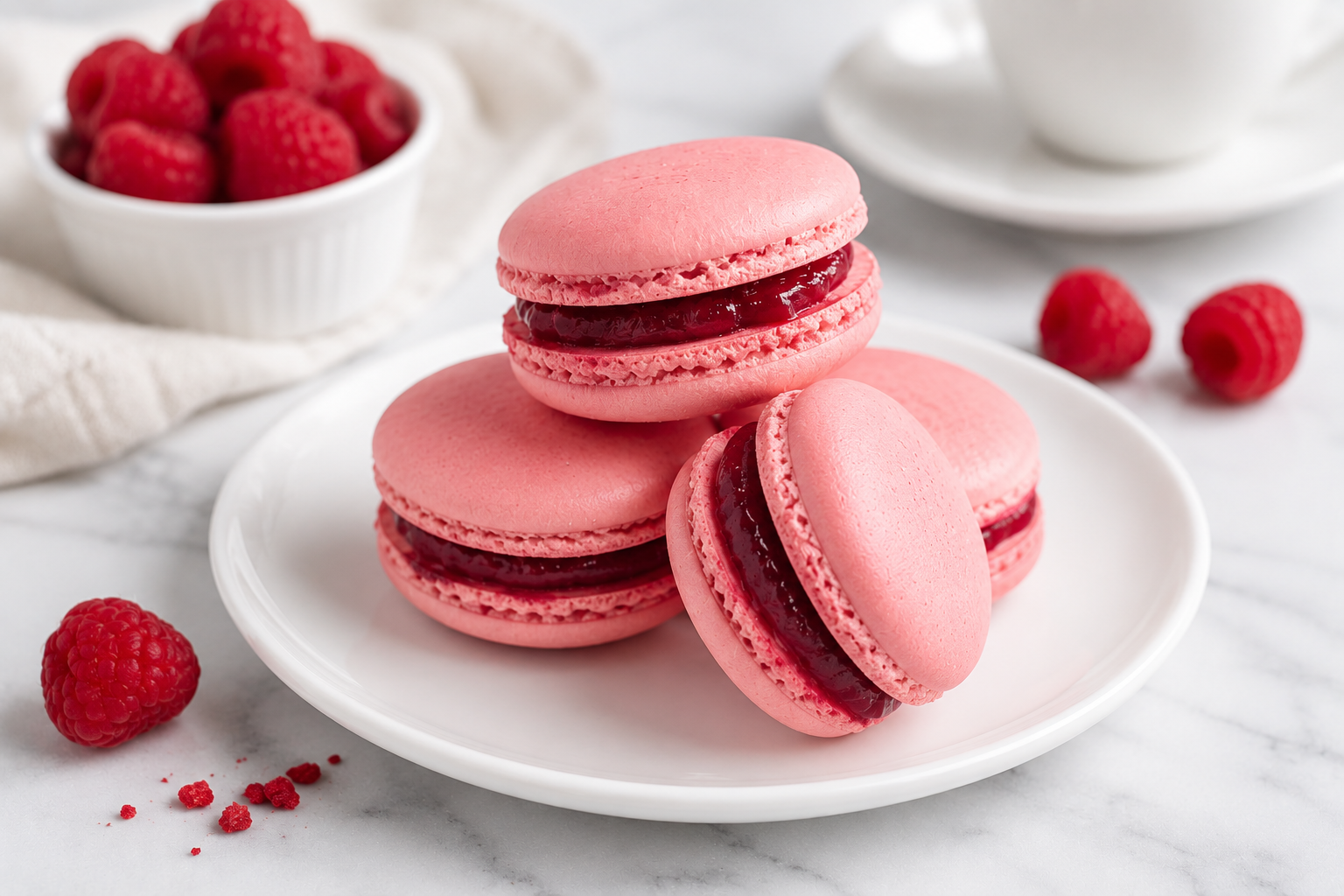 Rasperyy Filled Macaron